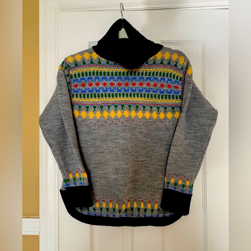 Multicolored Turtleneck Sweater